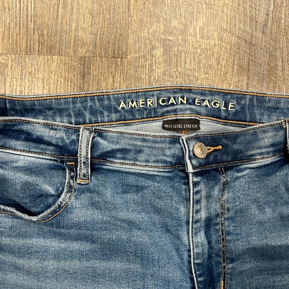 American Eagle plus size jeans tall LONG size 20 Super high rise jegging - Picture 3 of 6